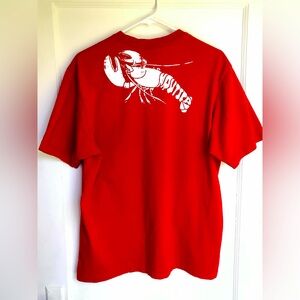 Nautica Premium Cotton Red Pocket T-Shirt Embroidered logo Mens Size Medium